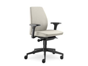 ALVA 332-SYA - Swivel office chair with 5-Spoke base with armrests by LD Seating - view 2